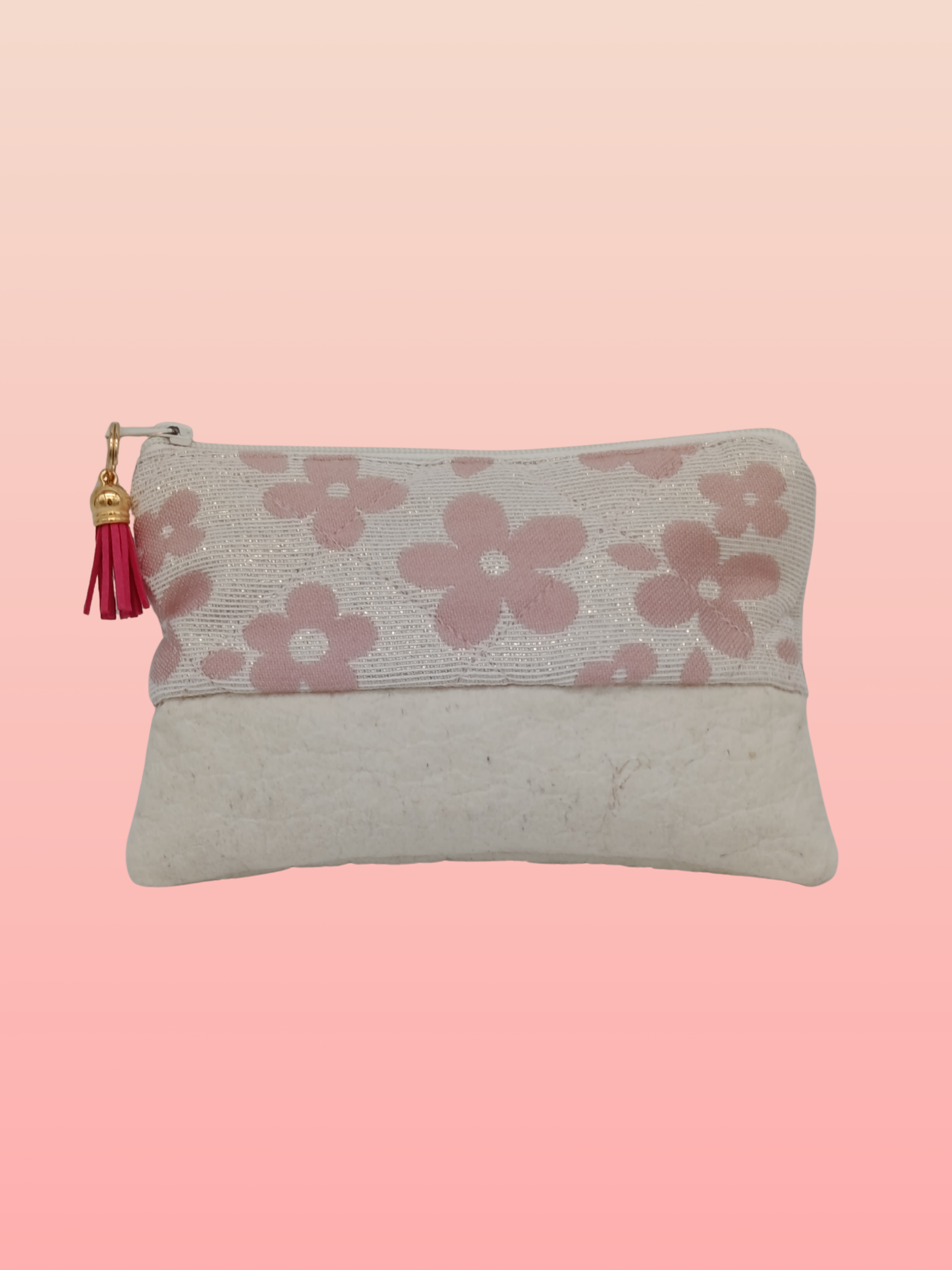 La trousse à maquillage fleurie blanche grand modèle